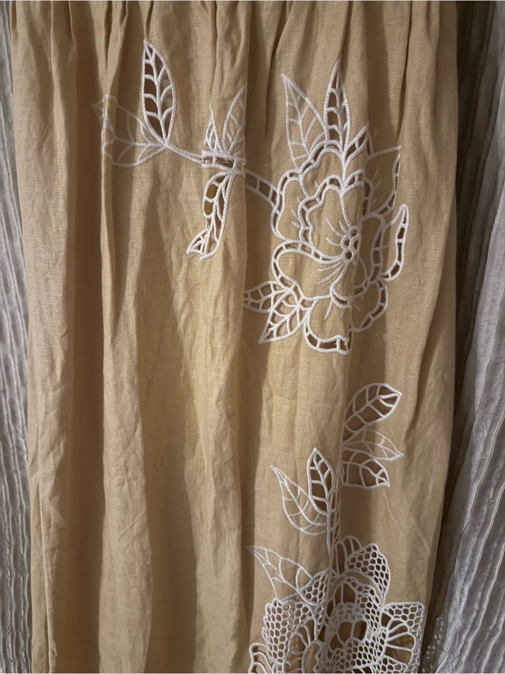 FARM Rio Sand Richelieu Laces Cup Midi Dress BNWT - Picture 3 of 5